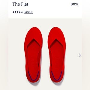 Rothys “The Flat” in Bright Red - NEVER WORN!